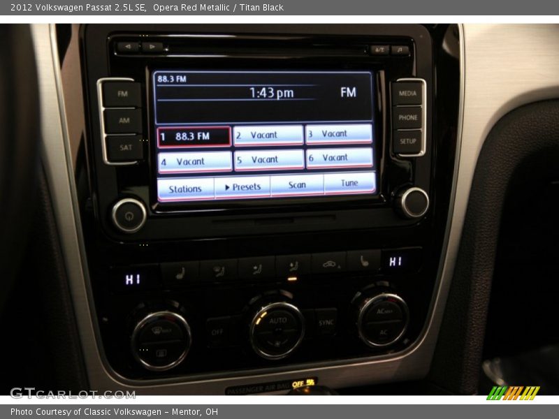 Opera Red Metallic / Titan Black 2012 Volkswagen Passat 2.5L SE