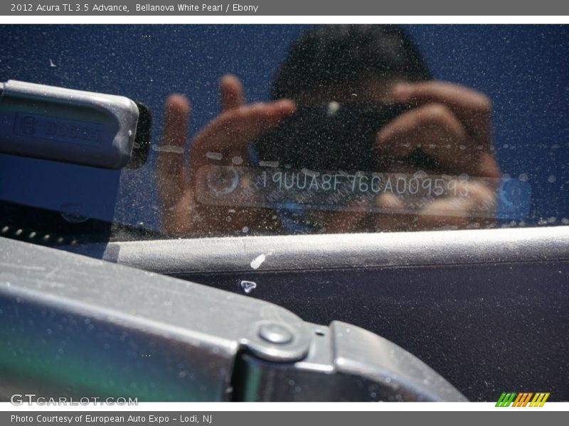 Bellanova White Pearl / Ebony 2012 Acura TL 3.5 Advance
