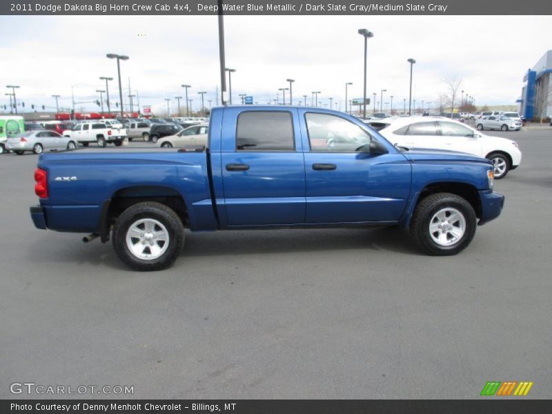 Deep Water Blue Metallic / Dark Slate Gray/Medium Slate Gray 2011 Dodge Dakota Big Horn Crew Cab 4x4