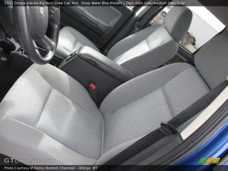 Deep Water Blue Metallic / Dark Slate Gray/Medium Slate Gray 2011 Dodge Dakota Big Horn Crew Cab 4x4