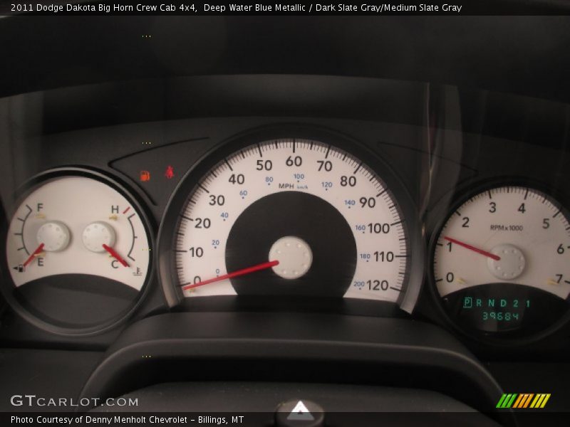 Deep Water Blue Metallic / Dark Slate Gray/Medium Slate Gray 2011 Dodge Dakota Big Horn Crew Cab 4x4