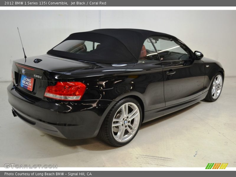 Jet Black / Coral Red 2012 BMW 1 Series 135i Convertible