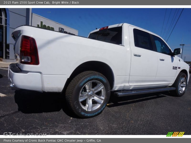 Bright White / Black 2015 Ram 1500 Sport Crew Cab