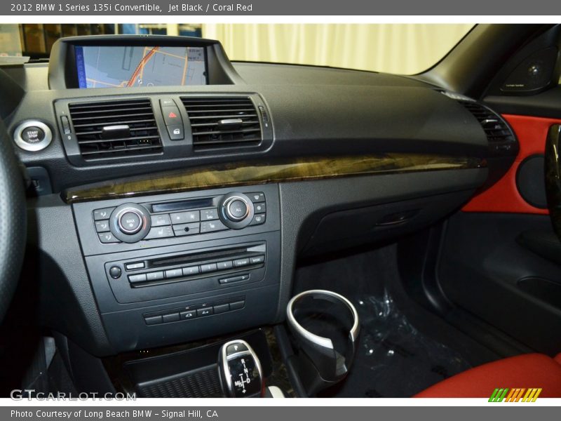 Jet Black / Coral Red 2012 BMW 1 Series 135i Convertible