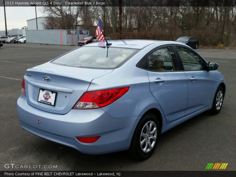 Clearwater Blue / Beige 2013 Hyundai Accent GLS 4 Door