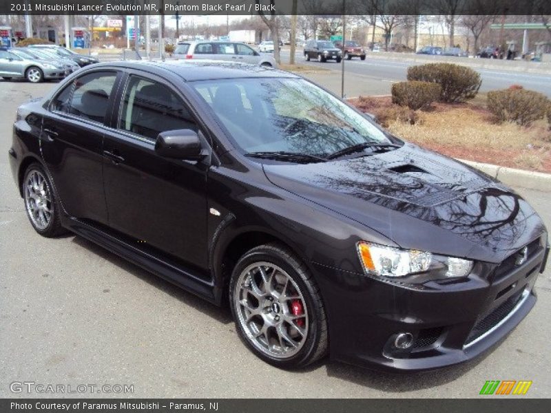 Phantom Black Pearl / Black 2011 Mitsubishi Lancer Evolution MR