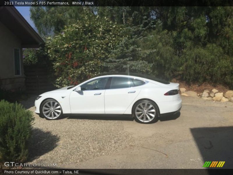  2013 Model S P85 Performance White