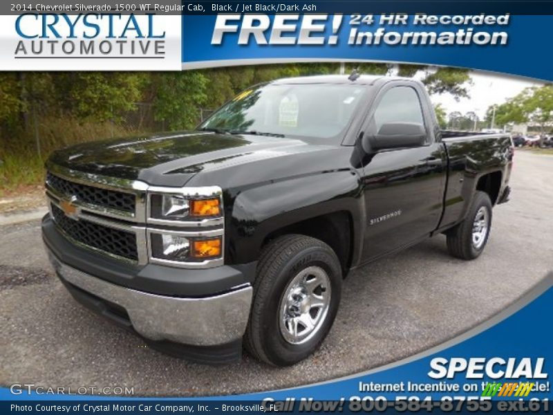 Black / Jet Black/Dark Ash 2014 Chevrolet Silverado 1500 WT Regular Cab