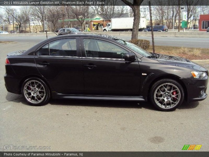 Phantom Black Pearl / Black 2011 Mitsubishi Lancer Evolution MR