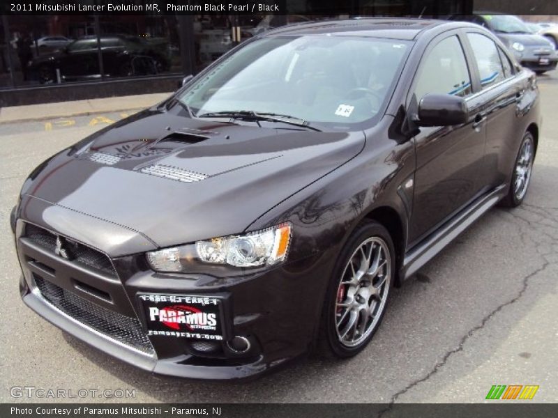 Phantom Black Pearl / Black 2011 Mitsubishi Lancer Evolution MR