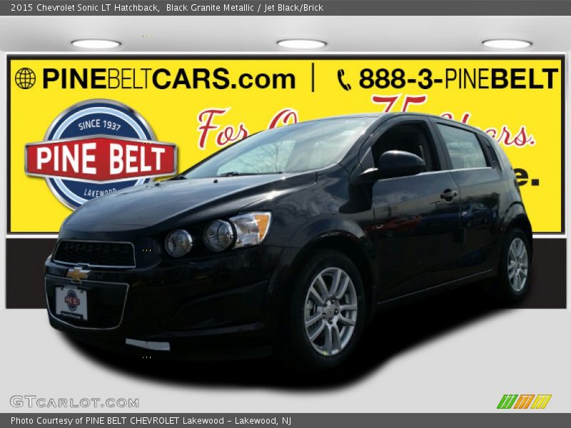Black Granite Metallic / Jet Black/Brick 2015 Chevrolet Sonic LT Hatchback