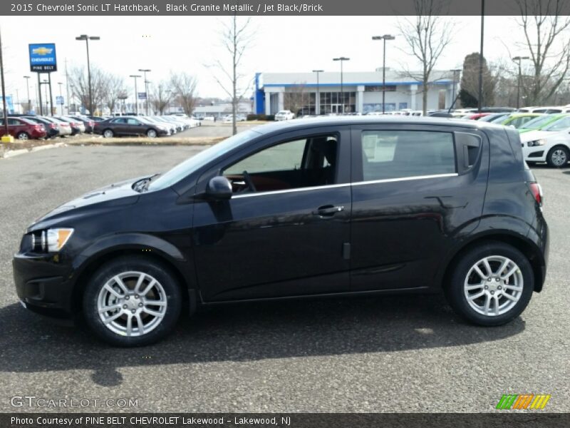 Black Granite Metallic / Jet Black/Brick 2015 Chevrolet Sonic LT Hatchback
