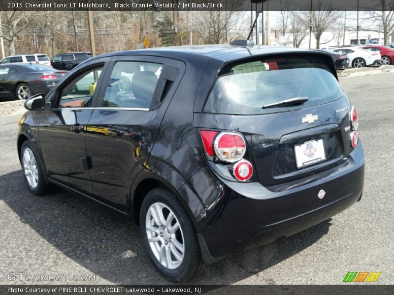 Black Granite Metallic / Jet Black/Brick 2015 Chevrolet Sonic LT Hatchback