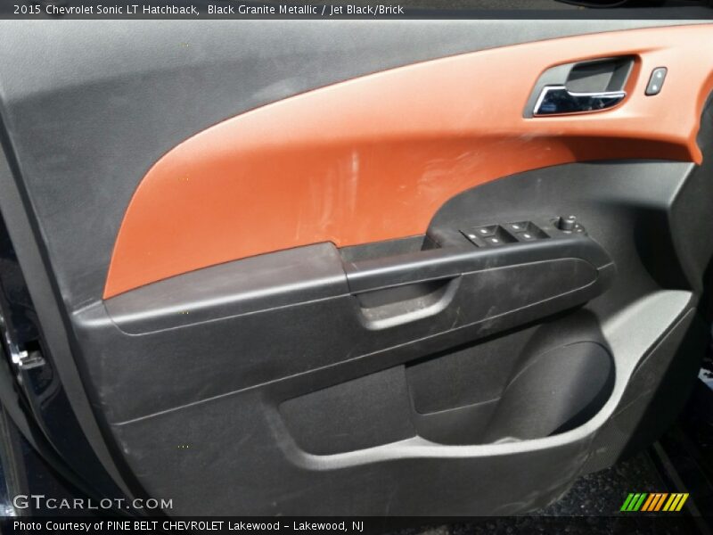 Black Granite Metallic / Jet Black/Brick 2015 Chevrolet Sonic LT Hatchback