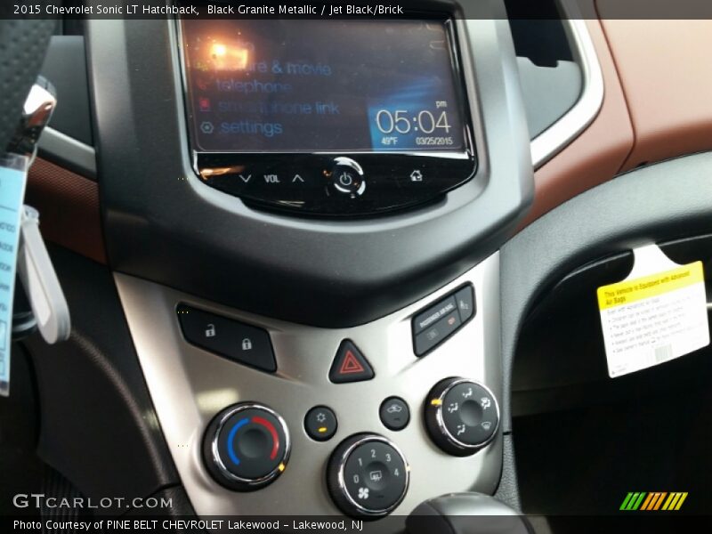 Black Granite Metallic / Jet Black/Brick 2015 Chevrolet Sonic LT Hatchback