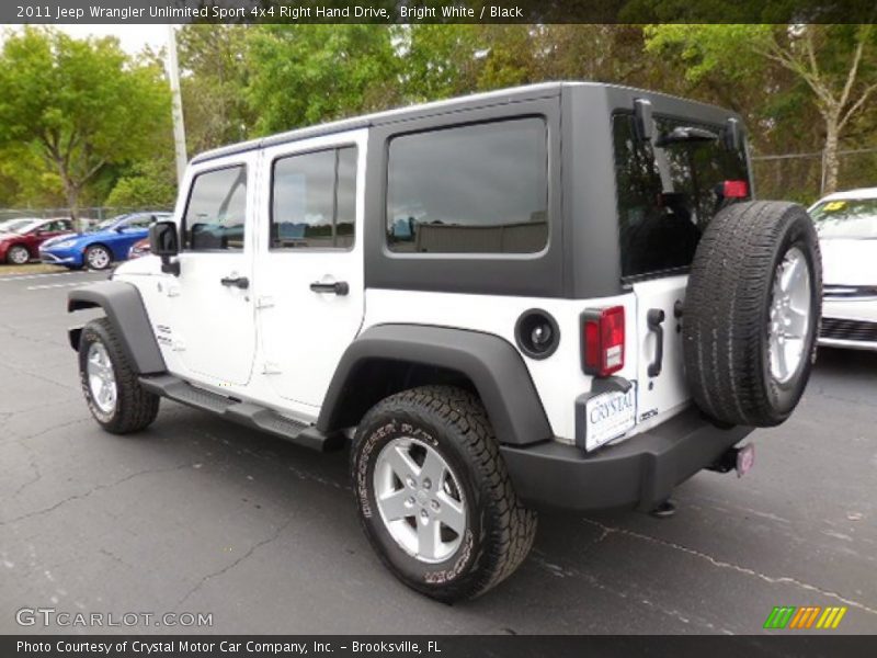 Bright White / Black 2011 Jeep Wrangler Unlimited Sport 4x4 Right Hand Drive