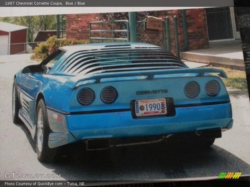 Blue / Blue 1987 Chevrolet Corvette Coupe