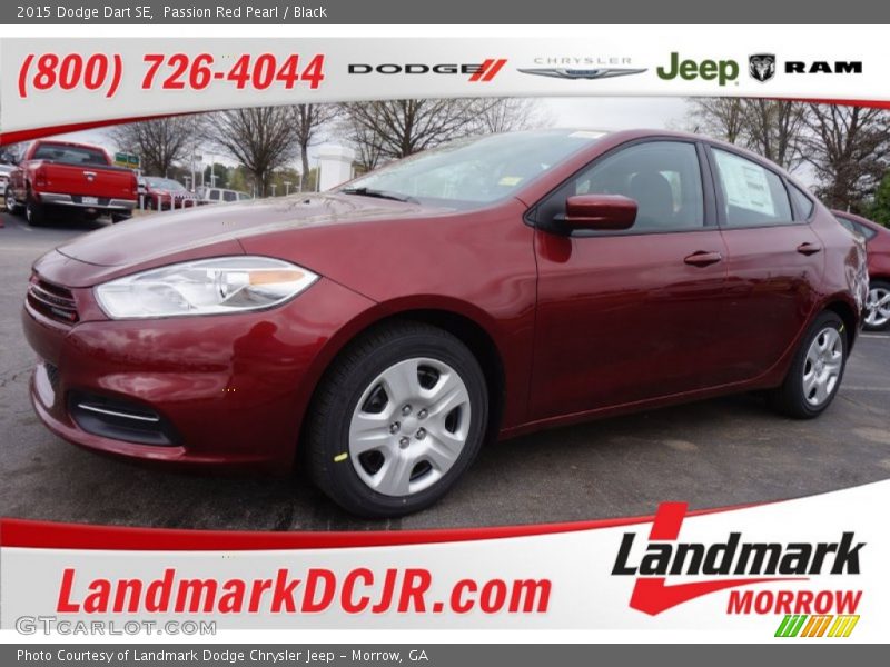 Passion Red Pearl / Black 2015 Dodge Dart SE