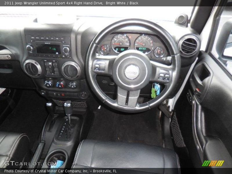 Bright White / Black 2011 Jeep Wrangler Unlimited Sport 4x4 Right Hand Drive