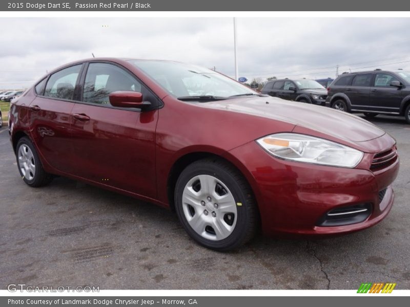 Passion Red Pearl / Black 2015 Dodge Dart SE