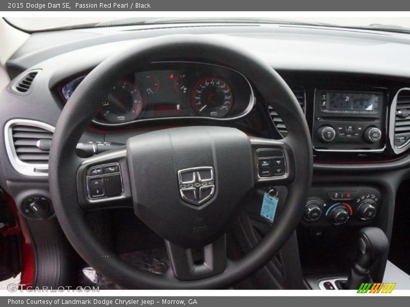 Passion Red Pearl / Black 2015 Dodge Dart SE