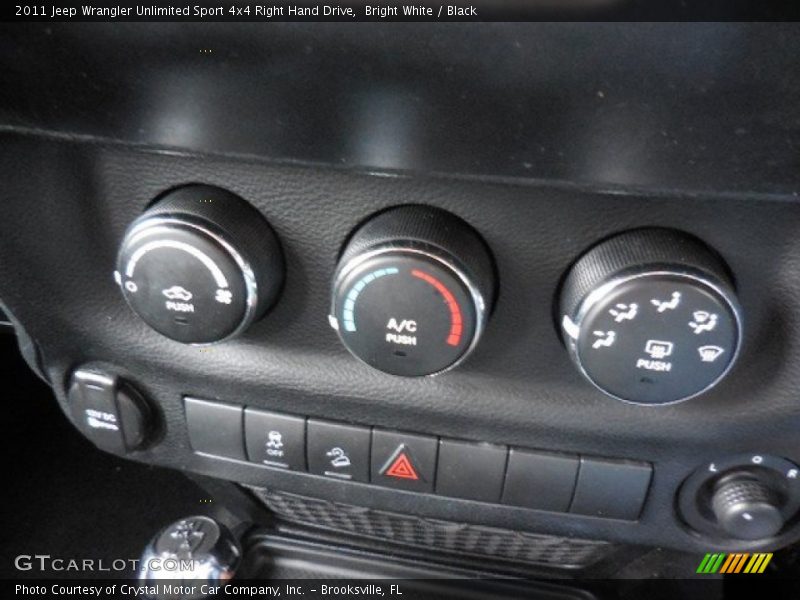 Bright White / Black 2011 Jeep Wrangler Unlimited Sport 4x4 Right Hand Drive