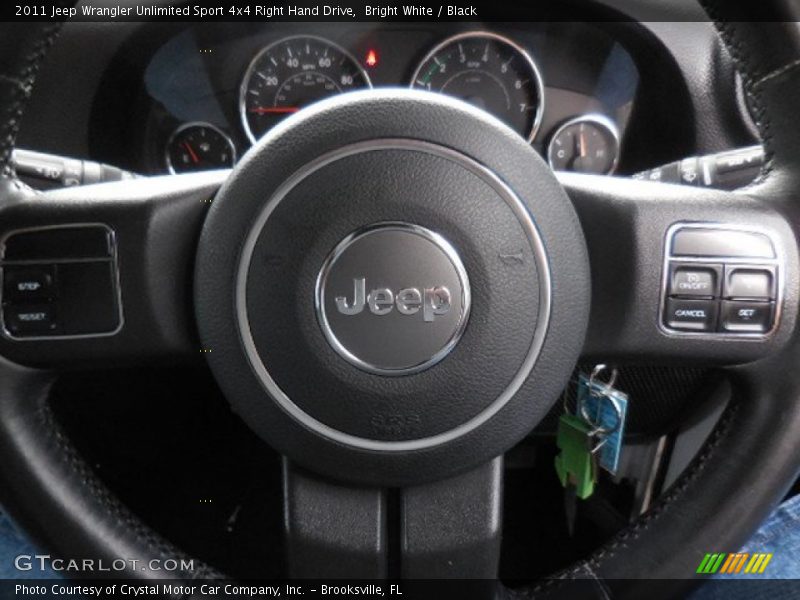 Bright White / Black 2011 Jeep Wrangler Unlimited Sport 4x4 Right Hand Drive