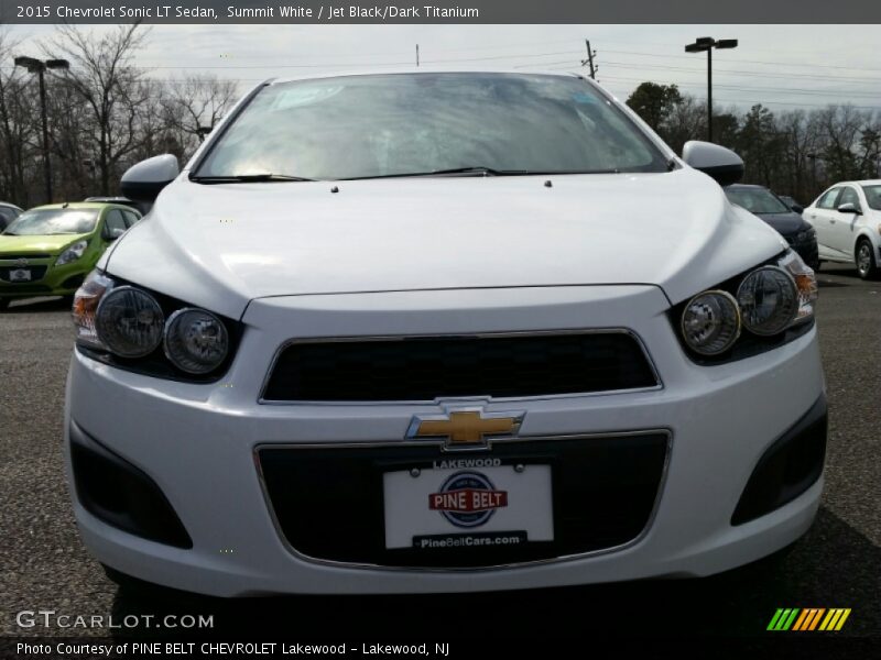 Summit White / Jet Black/Dark Titanium 2015 Chevrolet Sonic LT Sedan