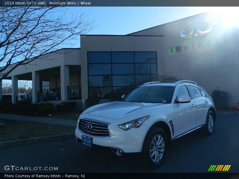Moonlight White / Wheat 2014 Infiniti QX70 AWD