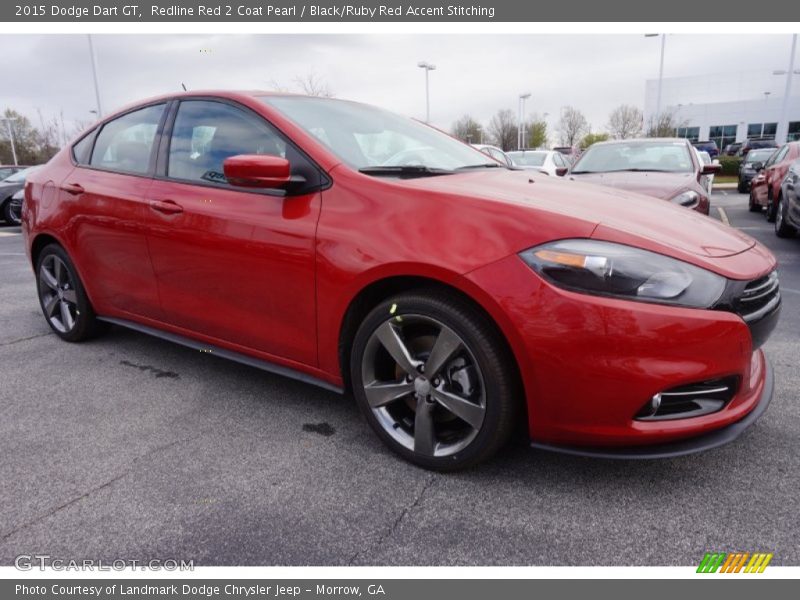 Redline Red 2 Coat Pearl / Black/Ruby Red Accent Stitching 2015 Dodge Dart GT