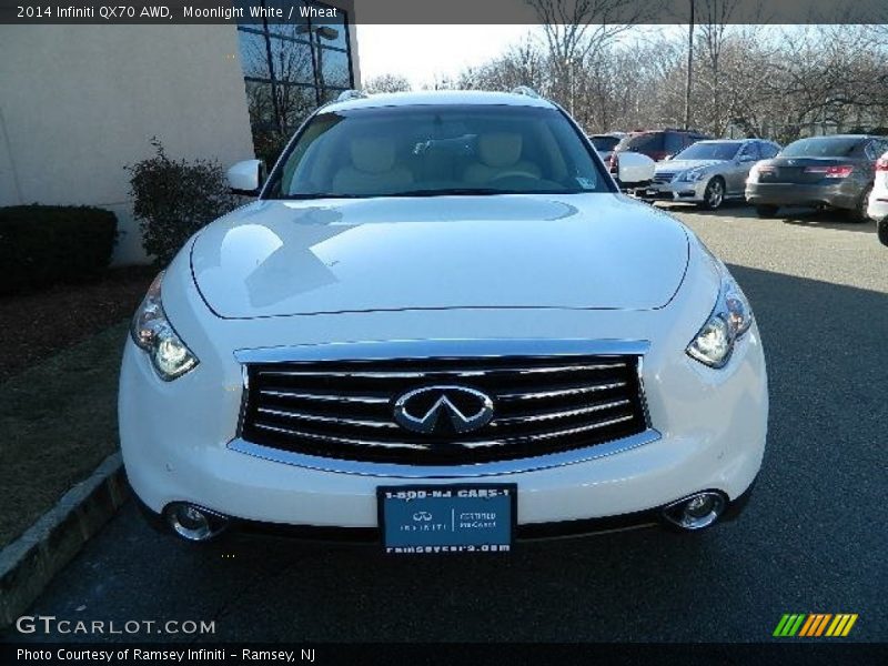 Moonlight White / Wheat 2014 Infiniti QX70 AWD