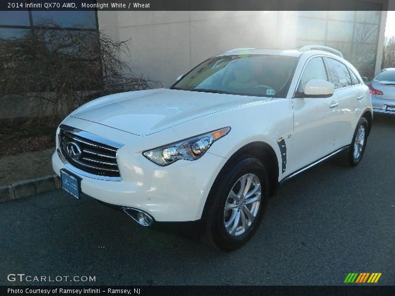 Moonlight White / Wheat 2014 Infiniti QX70 AWD