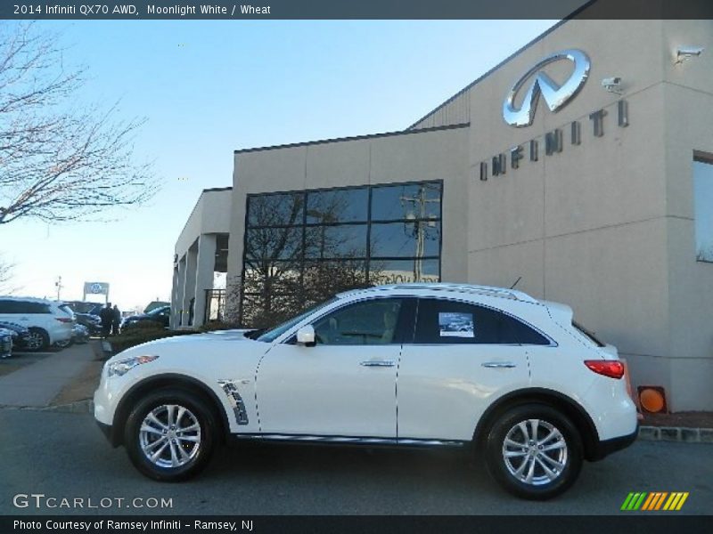 Moonlight White / Wheat 2014 Infiniti QX70 AWD