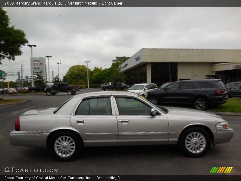 Silver Birch Metallic / Light Camel 2009 Mercury Grand Marquis LS