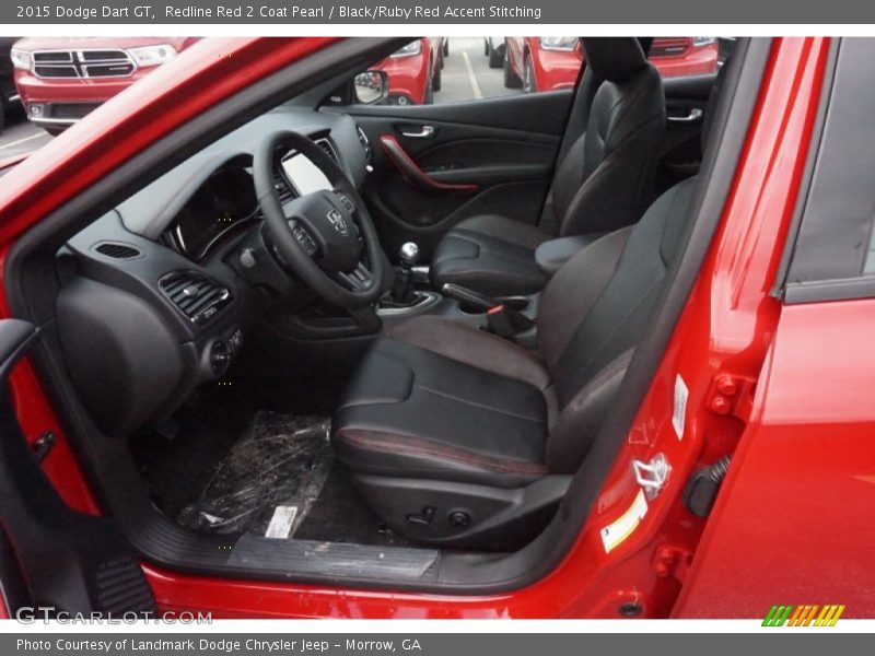 Redline Red 2 Coat Pearl / Black/Ruby Red Accent Stitching 2015 Dodge Dart GT