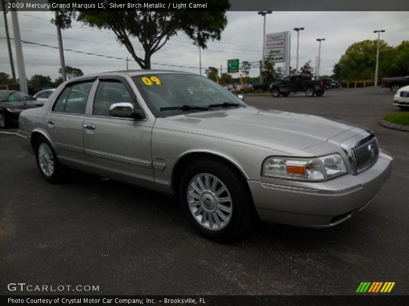 Silver Birch Metallic / Light Camel 2009 Mercury Grand Marquis LS