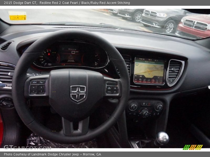 Redline Red 2 Coat Pearl / Black/Ruby Red Accent Stitching 2015 Dodge Dart GT