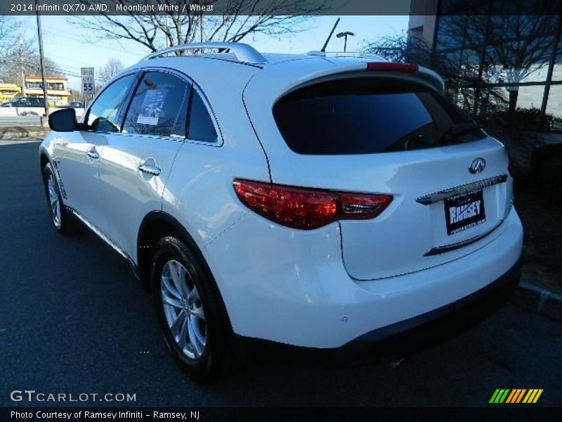 Moonlight White / Wheat 2014 Infiniti QX70 AWD
