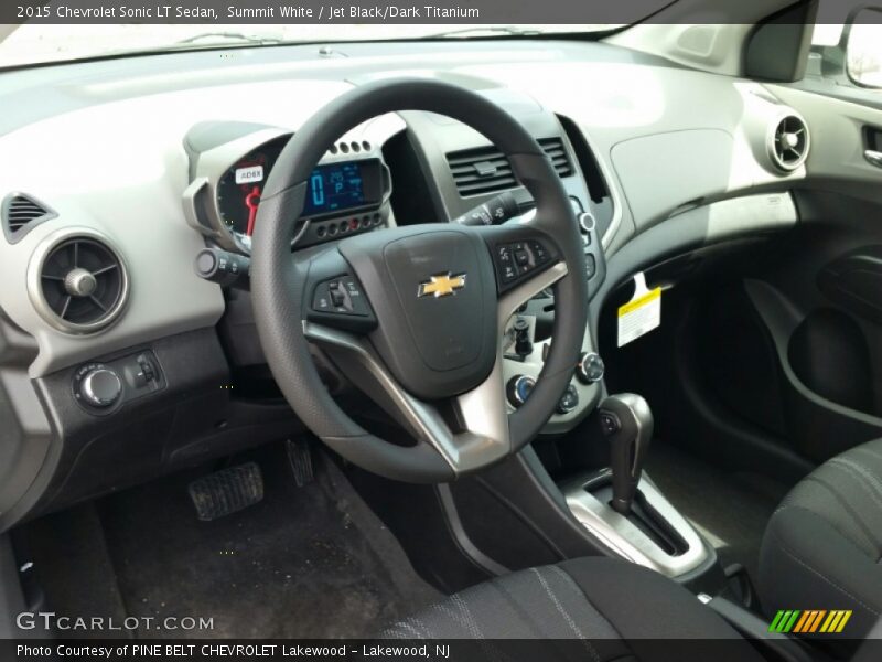 Summit White / Jet Black/Dark Titanium 2015 Chevrolet Sonic LT Sedan
