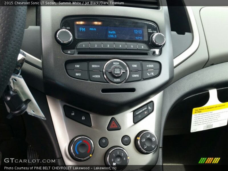 Summit White / Jet Black/Dark Titanium 2015 Chevrolet Sonic LT Sedan
