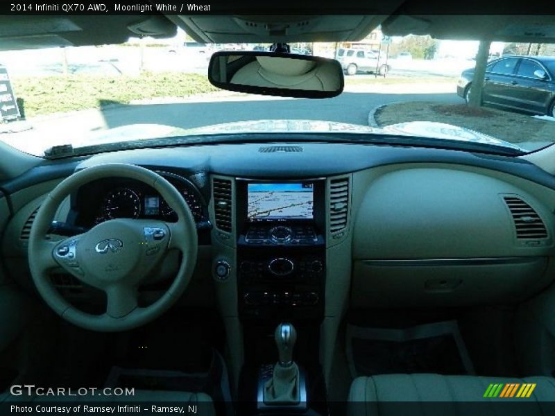 Moonlight White / Wheat 2014 Infiniti QX70 AWD