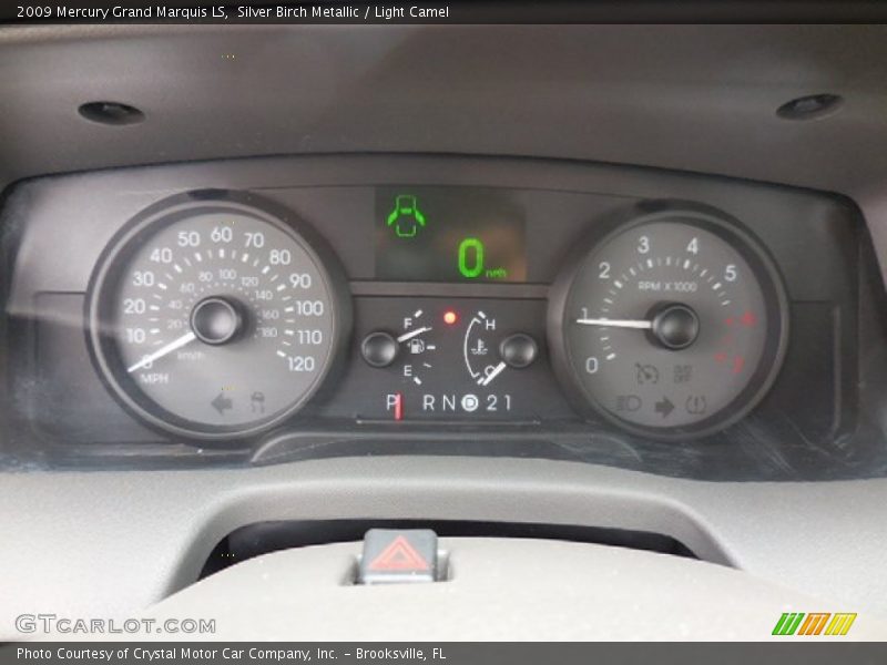 Silver Birch Metallic / Light Camel 2009 Mercury Grand Marquis LS