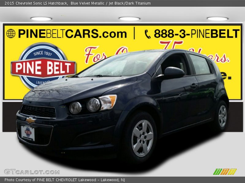 Blue Velvet Metallic / Jet Black/Dark Titanium 2015 Chevrolet Sonic LS Hatchback