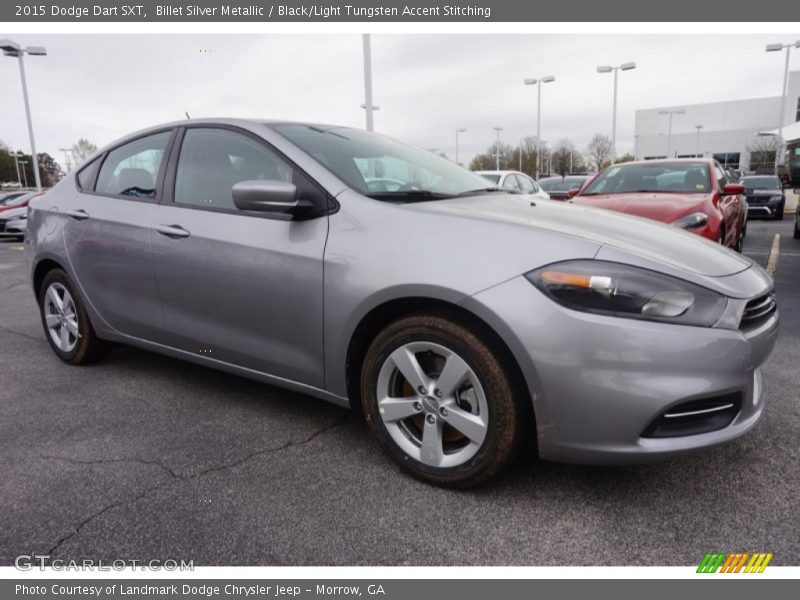Billet Silver Metallic / Black/Light Tungsten Accent Stitching 2015 Dodge Dart SXT
