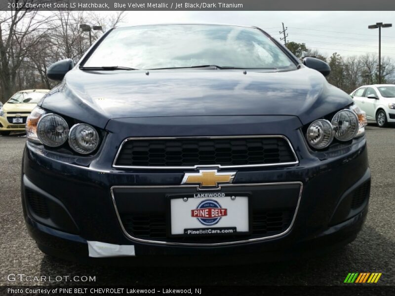 Blue Velvet Metallic / Jet Black/Dark Titanium 2015 Chevrolet Sonic LS Hatchback
