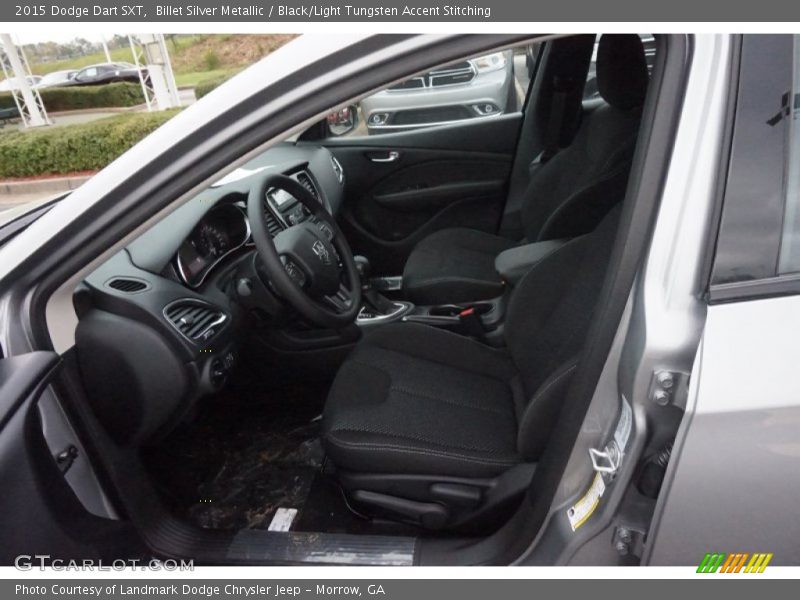 Billet Silver Metallic / Black/Light Tungsten Accent Stitching 2015 Dodge Dart SXT