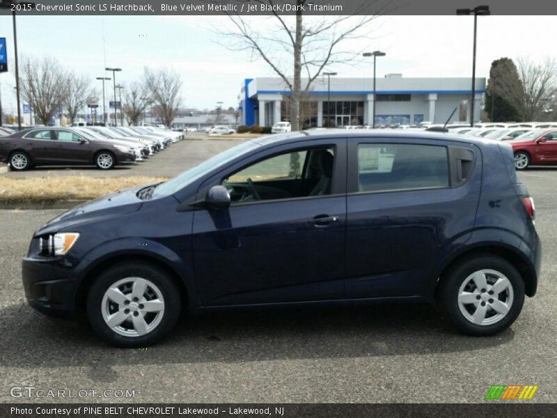 Blue Velvet Metallic / Jet Black/Dark Titanium 2015 Chevrolet Sonic LS Hatchback