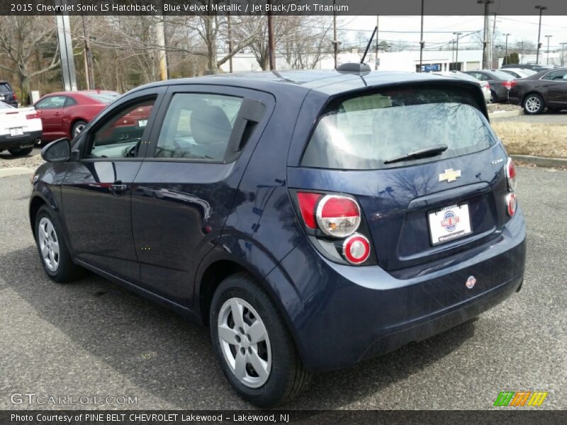 Blue Velvet Metallic / Jet Black/Dark Titanium 2015 Chevrolet Sonic LS Hatchback