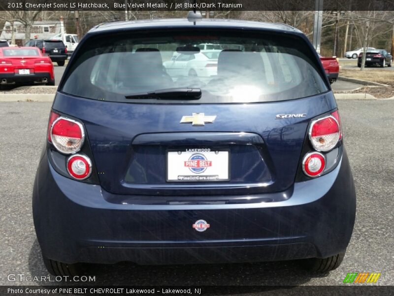 Blue Velvet Metallic / Jet Black/Dark Titanium 2015 Chevrolet Sonic LS Hatchback