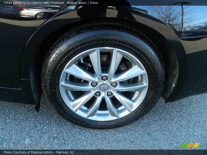 Malbec Black / Stone 2014 Infiniti Q 50 Hybrid AWD Premium